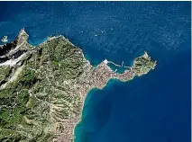 ?? PHOTO: GETTY IMAGES ?? A satellite image shows Ceuta, an autonomous city of Spain on the north coast of Africa and favoured route to Europe for many migrants.