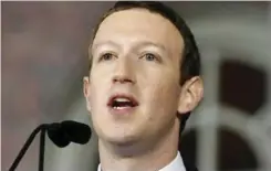  ??  ?? Founder and chief executive of facebook Mark Zuckerberg