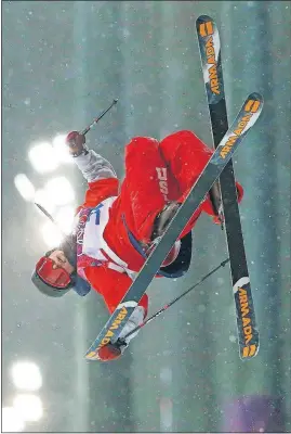  ?? [THE ASSOCIATED PRESS FILE PHOTO] ?? Torin Yater-Wallace competed for the United States in men’s halfpipe skiing in the 2014 Winter Olympics in Sochi, but he did so with injured ribs and finished 26th.