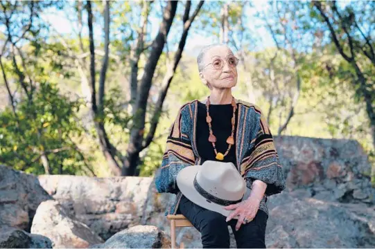  ?? CHANELL STONE/THE NEW YORK TIMES ?? Betty Reid Soskin sits with her ranger hat in Wildcat Canyon Regional Park recently. She has fought to ensure U.S. history includes oft-overlooked stories.