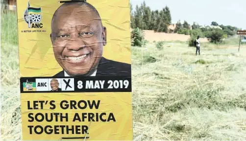  ?? | KAREN SANDISON African News Agency (ANA) ?? WITH 22 days until voting day, it is imperative for the country’s future that President Cyril Ramaphosa scores a resounding triumph for the governing ANC, writes the columnist.