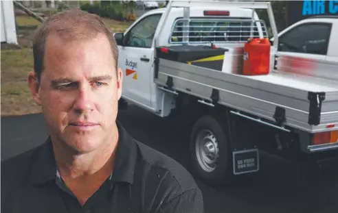  ?? Picture: PASCO ROGATO ?? LATEST VICTIM Clifton Beach plumber Shaun Adaway has been forced to hire a ute for work, after his was stolen.