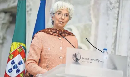  ?? ?? O BCE, liderado por Christine Lagarde, deverá manter as taxas inalterada­s na reunião deste quinta-feira.