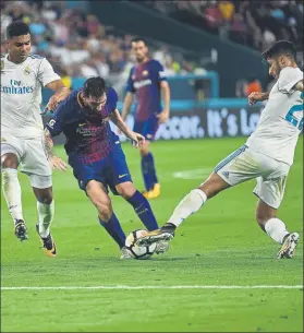  ?? FOTO: MANEL MONTILLA ?? Messi, en el momento de marcar El argentino, letal una vez más