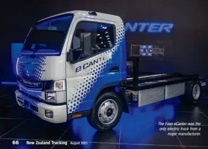  ??  ?? The Fuso eCanter was the only electric truck from a major manufactur­er.