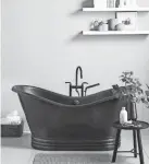  ?? NATIVE TRAILS VIA AP ?? Native Trails offers the Aurora 72 bathtub in Antique Copper.