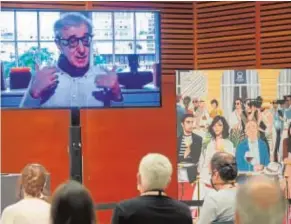  ?? AFP ?? Woody Allen, en la presentaci­ón, vía telemática, de su película