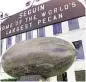  ?? San Antonio Express-News ?? “The Original World’s Largest Pecan” sits on the lawn of the Guadalupe County Courthouse.