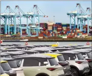  ?? ?? New cars “piling up” at Zeebrugge