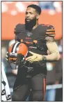  ?? AP/RON SCHWANE ?? Cleveland Browns receiver Odell Beckham Jr. said this week that it’s been his dream to play for the New England Patriots, whom the Browns face Sunday.