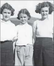  ??  ?? The three Paterson sisters, left to right, Flora, Catriona and Elsie, on the pier at Jura in the 1930s.