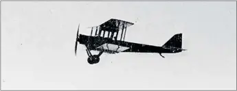  ??  ?? The first aeroplane, the Avro Avian at the Dannevirke Race Course July 20 1920.