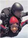  ??  ?? Head for heightsZoe Balfour raised thousands of pounds with her sky dive