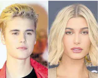 ?? ?? Justin (left) and Hailey Bieber.