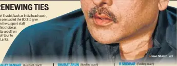  ?? AFP ?? Ravi Shastri