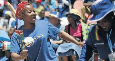  ?? / SIPHIWE SIBEKO / REUTERS ?? DA supporters at the party’s election manifesto launch in Johannesbu­rg on Saturday.