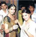  ??  ?? PARTYGOERS: Sonam Kapoor and Jacqueline Fernandez