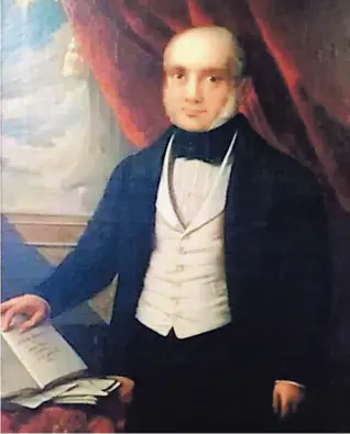  ?? ?? Joseph-Nicolas Jouy retrató a Braulio Carrillo Colina. Es un óleo sobre tela de 1881. Museo Nacional de Costa Rica