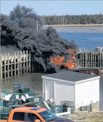  ?? TRACY PORTER PHOTO ?? The fishing vessel Gail’s Force II at the Town Point Wharf in Rockville, Yarmouth County.