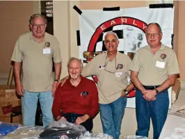  ??  ?? Below left: The four men behind the Early 911S Registry, from left to right, Michael Hammond, Fred Trueman, Chuck Miller and John Dilger