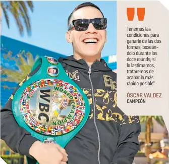  ?? ?? El boxeador mexicano está listo para su combate en Las Vegas.