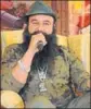  ?? HT FILE ?? GOOD DAYS Dera Sacha Sauda head Gurmeet Ram Rahim Singh talking to media in January.