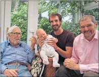  ??  ?? James Morrison with three generation­s of his family – son John, grandson Lewis, and Nellie, his greatgrand­daughter