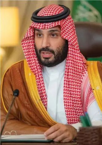  ?? Foto: Det saudiarabi­ske kongehuset, Reuters/ntb ?? Kronprins Mohammed bin Salman holdt fredag et innlegg om Saudi-arabias «grønne initiativ». For syv år siden skal han angivelig ha skrytt av en ring full av gift.