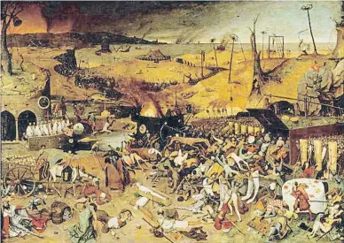  ?? MUSEO DEL PRADO ?? El triunfo de la muerte.
El cuadro de Brueghel representa el juicio final pero resulta inevitable tensar en la peste negra que azotó a Europa en el siglo XIV.