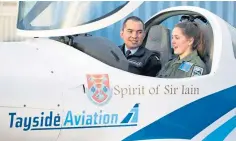  ?? ?? Chief flight instructor James Whitby with Kate Watt.