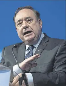  ?? PICTURE: PA ?? Former first minister Alex Salmond said the fragment of the Stone of Destiny could be at Bute House, or St Andrew’s House