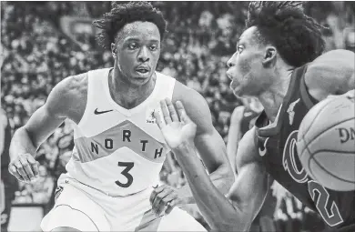  ?? RICK MADONIK TORONTO STAR ?? Is OG the real first name of Toronto Raptors forward OG Anunoby? Not exactly. But his full first name will calm you.