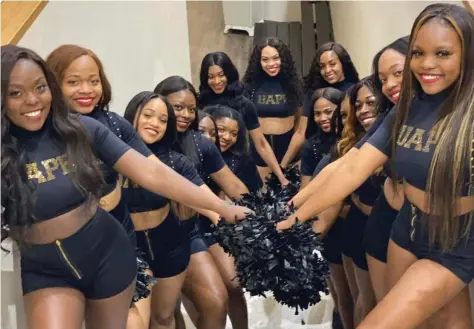  ?? (Special to The Commercial) ?? A UAPB spirit squad, shown here, announced that all 75 performers for the spirit squads have been fully vaccinated against covid-19.