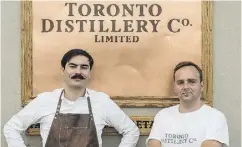  ?? AARON VINCENT ELKAIM FOR NATIONAL POST FILES ?? Toronto Distillery partners Jesse Razaqpur and Charles Benoit are contesting the tax charged on their products.