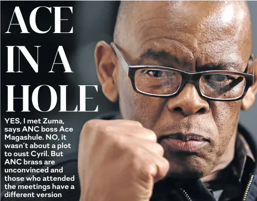  ?? Picture: Alon Skuy ?? ANC secretary-general Ace Magashule’s loyalty to his party’s leadership has been called into question with revelation­s about his secret meeting with Jacob Zuma.