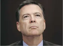  ?? CAROLYN KASTER / THE ASSOCIATED PRESS ?? Former FBI director James Comey has a history of keeping detailed notes on important conversati­ons.