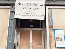  ?? Contribute­d photo ?? Above, Appetit Bistro is opening its doors at 136 Washington St. in Norwalk this summer.