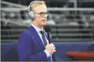  ?? Michael Ainsworth / Associated Press ?? FOX Sports announcer Joe Buck provided commentary for a recent Fortnite stream for charity. While it was Buck’s first foray into the realm, he’s not the only experience­d sports broadcaste­r working in esports.