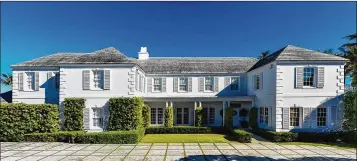  ?? ANDY FRAME PHOTOS ?? Federal Judge Maryanne Barry, one of President Donald Trump’s sisters, has sold her oceanfront house at 1125 S. Ocean Blvd., near Mar-a-Lago, for $18.25 million, according to an updated sales listing.