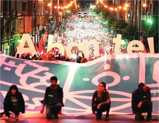  ?? ?? EP
Manifestac­ión el sábado en Bilbao a favor de los presos y la independen­cia