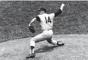  ?? Associated Press ?? Jim Bunning pitches a perfect game against the New York Mets in 1964.