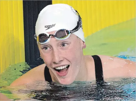  ?? CANADIAN PRESS FILE PHOTO ?? Canada’s Taylor Ruck won eight medals in the pool at the Commonweal­th Games.