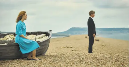  ?? Bleecker Street ?? Newlyweds Florence (Saoirse Ronan) and Edward (Billy Howle) are on Chesil Beach looking not at all like they just got married.