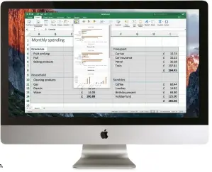  ??  ?? Excel 2016’s interface has been refreshed to keep it in line with the Windows edition.