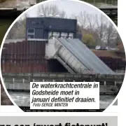  ?? Foto SERGE MINTEN ?? De waterkrach­tcentrale in Godsheide moet in januari definitief draaien.