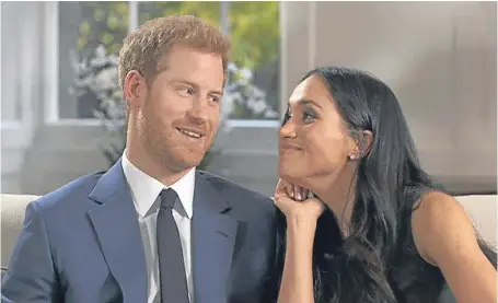  ?? Picture: BBC/PA. ?? The couple during an interview after the announceme­nt of their engagement.