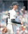  ?? ANDA CHU — STAFF PHOTOGRAPH­ER ?? The Giants’ Jeff Samardzija stands on the mound after giving up a three-run homer Washington’s Matt Adams.