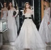  ?? BEBETO MATTHEWS, THE ASSOCIATED PRESS ?? Reem Acra staged a tribute to Tiffany & Co.