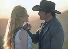  ??  ?? For Evan Rachel Wood and James Marsden, there’s just something about Dolores and Teddy.