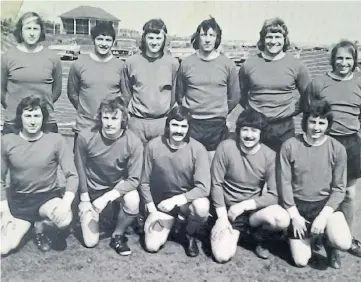  ??  ?? Left: Midlands Amateur FA side Grove FP from about 1973-74.
Back row, from left: Fergus Baird, Brian Gowans, Robin Dunnachie, Bert Norrie, Tom Lees and Zander Brown.
Front row: Davie Guthrie, Sandy Pattie, Frank Milne, George Royle and
Jim Patterson.